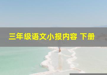 三年级语文小报内容 下册